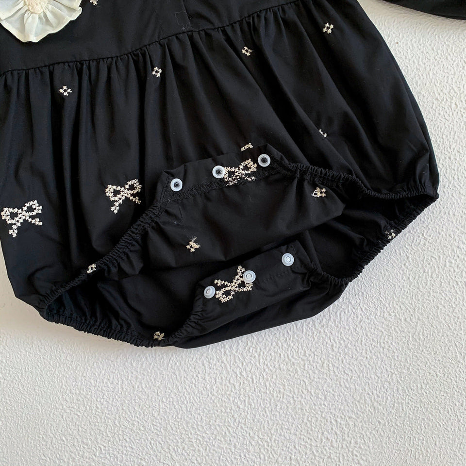 Ju Ju Jam's Matching Romper and Dress in Black for Your Little Fashionista