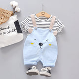 Ju Ju Jam Kids Fashion: Blue Pink Meow Jumpsuit