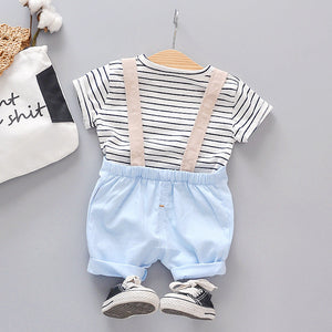 Charming Kids Jumpsuit featuring Blue Pink Meow Theme from Ju Ju Jam