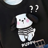Cute Puppy Girls and Boys Sweatshirt and Denim Set