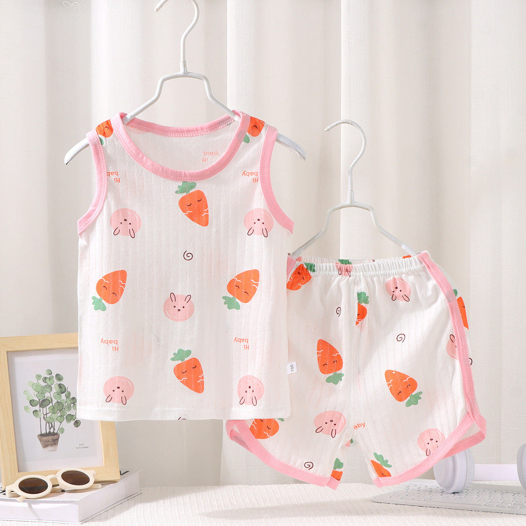 Bunny and carrot themed girls soft lounge set by Ju Ju Jam