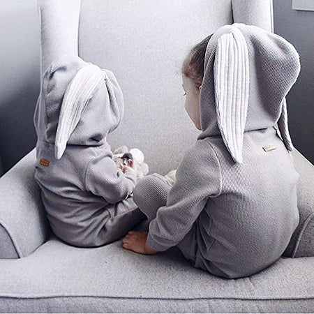 Bunny Ears Cute Baby Boys and Girls Romper Jumpsuit
