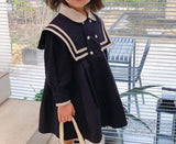 Baby girls' Classy Oversized Dress with Collared Neckline - Fashionable and comfortable with an elegant collar, ideal for special occasions, available at Ju Ju Jam.