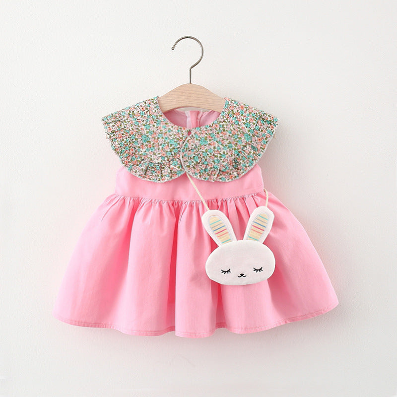 Collared Girls Dress with Bunny Sling by Ju Ju Jam