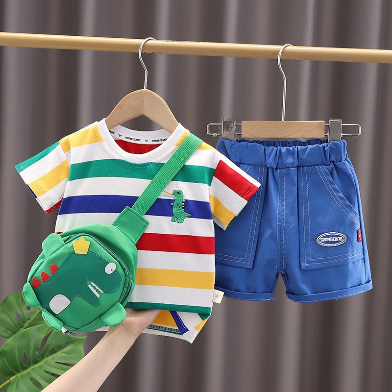 Trendy Kids' Set - Colour Striped With Bag - Ju Ju Jam Brand