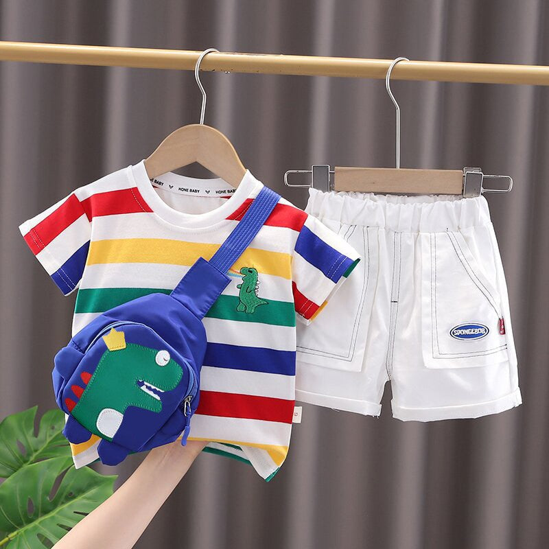 Cute Baby and Toddler Set with Colourful Stripes - Ju Ju Jam