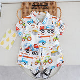 Ju Ju Jam Colourful Vehicles Boys Co-ord Set - Fun and vibrant outfit featuring a playful vehicles print.