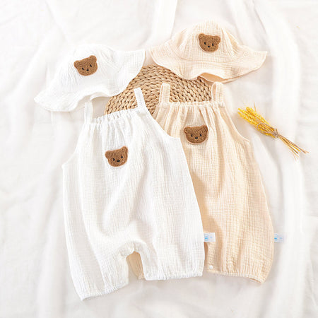 Newborn Girls Jumpsuit by Ju Ju Jam - Crafted from soft cotton gauze for ultimate comfort