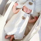 Ju Ju Jam Newborn Cotton Gauze Jumpsuit - Soft and gentle jumpsuit crafted from breathable cotton gauze, perfect for your little one's comfort