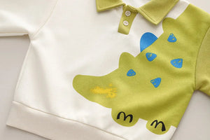 Comfortable Cozy Dinosaur T-shirt and Jeans Boys Set by Ju Ju Jam