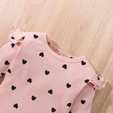 Adorable ruffle sleeves baby girls romper and pant set with head bow by Ju Ju Jam – cute and comfy outfit for everyday wear or special events.