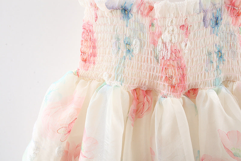 Floral Fairy Wings Girls Dress