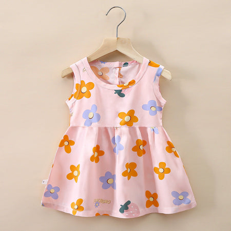 Ju Ju Jam girls' dress with a vibrant flower print, perfect for daily wear