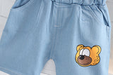 Cute bear back print shirt and pants set for boys from Ju Ju Jam, offering a whimsical and casual outfit.