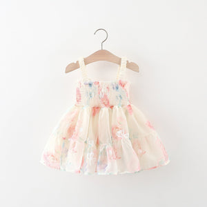 Floral Fairy Wings Girls Dress
