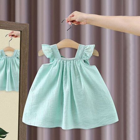 Fluttering Wings Girls Dress with Sling Bag