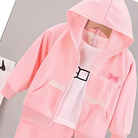 Hoodie Style Girls Three-Piece Set