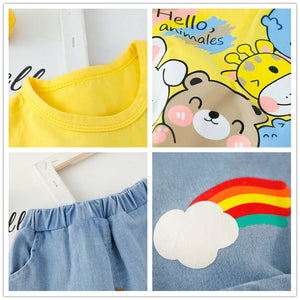 Charming Boys Clothing Set featuring Hello Animals Theme from Ju Ju Jam