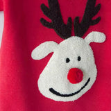 3D Reindeer romper set for baby boys and girls, ideal for celebrating Christmas in style, by Ju Ju Jam.