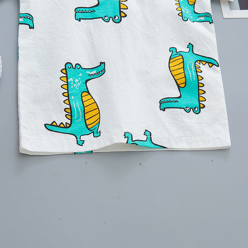 Yellow Dino Shirt and Bottom Set for kids by Ju Ju Jam - Comfortable and stylish ensemble