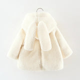 Girls' White Bunny Hoodie Dress with Bunny Bag by Ju Ju Jam, perfect for adding fun and comfort to everyday wear.