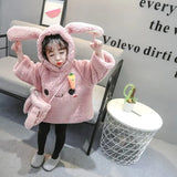 Ju Ju Jam Pink Bunny Hoodie Dress with Bunny Bag, designed with a soft hoodie and adorable bunny-themed accessories.