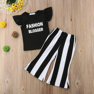 Adorable Fashion Blogger T-shirt and Pant Set by Ju Ju Jam for Little Trendsetters