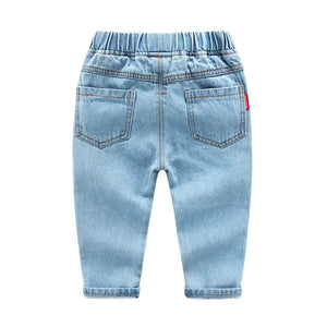 Blue Boys Solid Denim Jeans