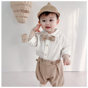 Handsome Baby Boys Shirt and Pant Set by Ju Ju Jam - Trendy and comfortable set perfect for formal or casual occasions.