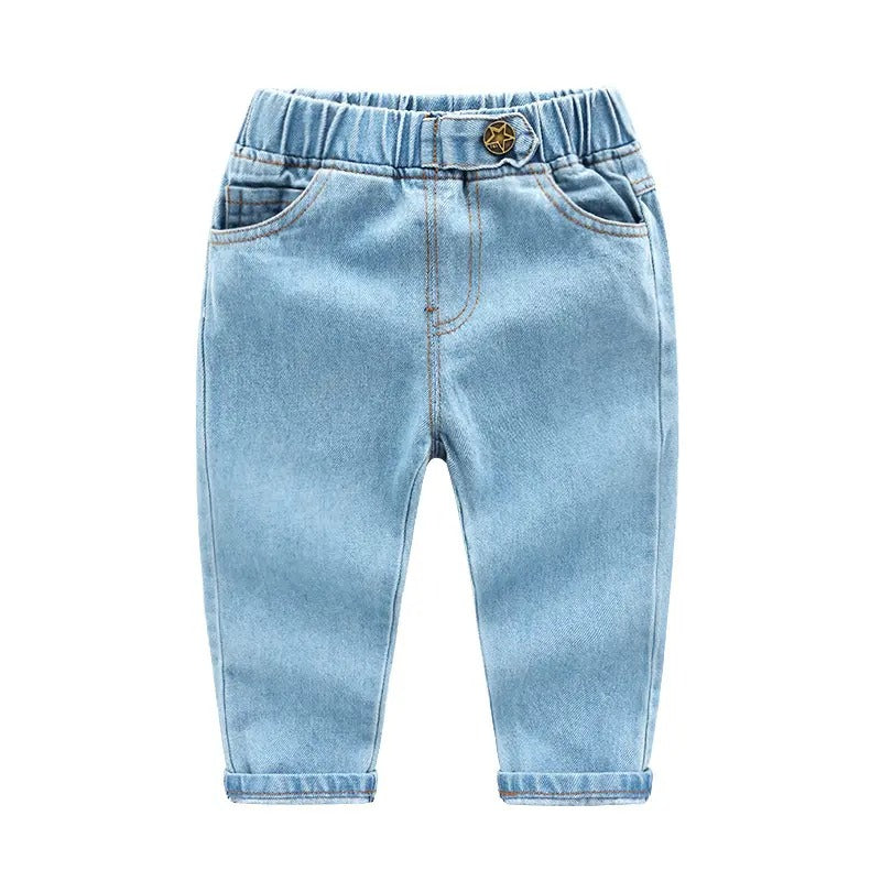 Blue Boys Solid Denim Jeans