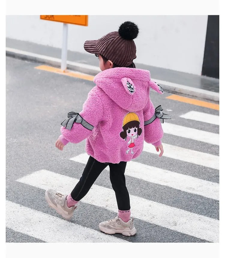 Ju Ju Jam Little Girls Cute Warm Jacket – a charming and snug jacket for comfort and style.