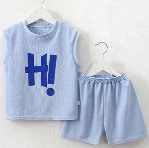 Ju Ju Jam boys' set featuring a 'Hi Boys' T-shirt and matching shorts