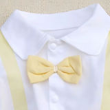 Cute Panda Baby Boys Bow Romper