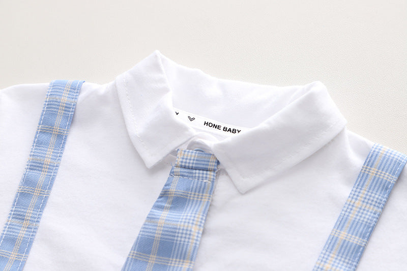 Trendy Boys Suspender Styled Set