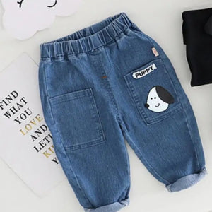 Cute Puppy Girls and Boys Sweatshirt and Denim Set