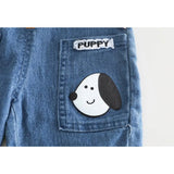 Cute Puppy Girls and Boys Sweatshirt and Denim Set