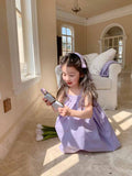 Simple and chic Lavender Simplicity Girls Dress - A soft and stylish outfit for baby girls, at Ju Ju Jam.