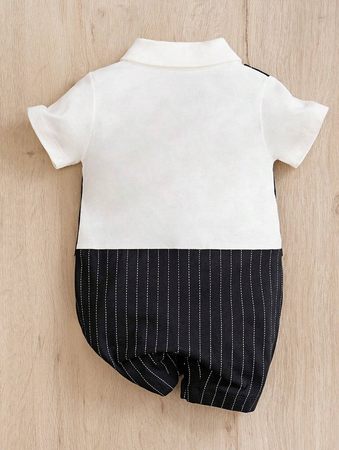 Little Gentlemen Striped Suit Set for Boys by Ju Ju Jam - Trendy and formal suit with a classic stripe pattern for a dapper look.