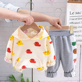 Little Quack Hoodie Sweat Suit Boys Set by Ju Ju Jam