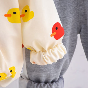 Ju Ju Jam boys' set with a hoodie featuring Little Quack design and matching sweatpants