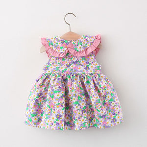 Kids' fashion: Ju Ju Jam's Pink Collar Dress with Sling, back view