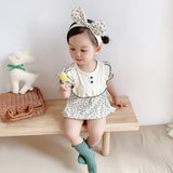 Baby Girls Comfy Romper with Hairband