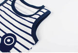 Summer Panda Striped Set for Boys - Features a playful panda design and striped pattern, perfect for keeping cool and fashionable, available at Ju Ju Jam.