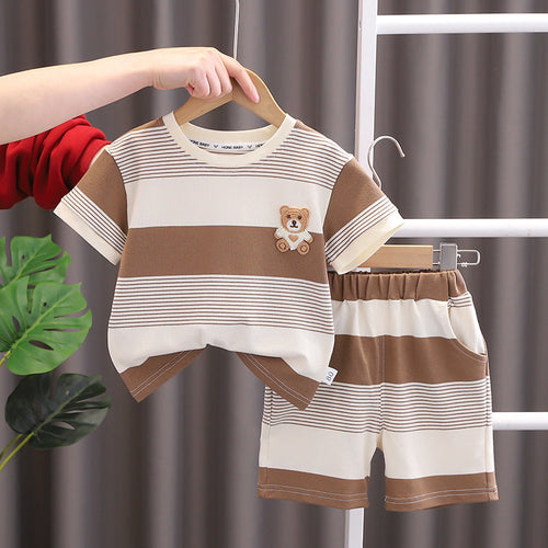 Patterned Bear Co-ord Boys Set by Ju Ju Jam