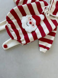 Adorable Santa Baby Christmas romper for infants, featuring a cozy design and matching cap, by Ju Ju Jam.