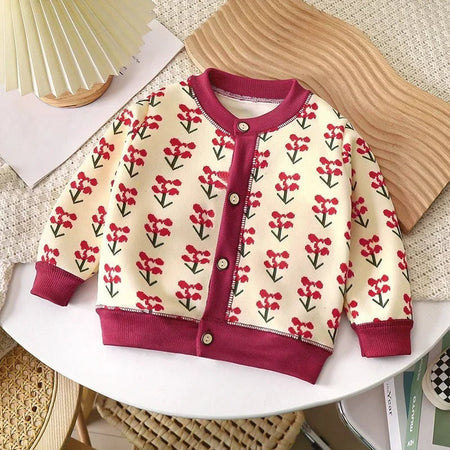 Ju Ju Jam Abstract Bold Girls Cardigan, featuring a striking abstract design and a cozy fit for a stylish and modern look.