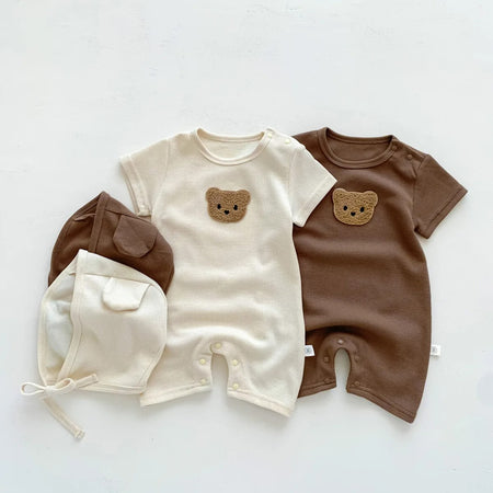 Teddy Pocket Boys and Girls Romper (with Hat)