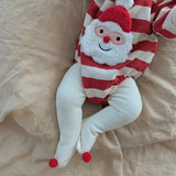 Festive Santa Baby romper with cap for boys and girls, a delightful holiday outfit from Ju Ju Jam.