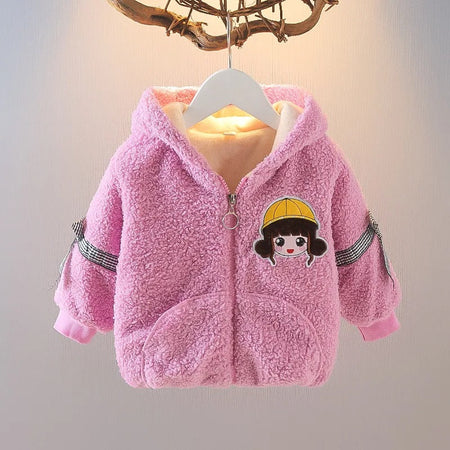 Little Girls Warm Jacket from Ju Ju Jam – a must-have piece for cooler weather, offering both comfort and cuteness.