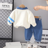 Trendy boys' denim outfit by Ju Ju Jam perfect for parties